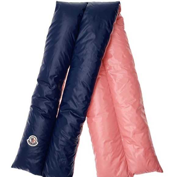 Moncler Scarf Puffer Down Two Tone Nylon New - Picture 2 of 4